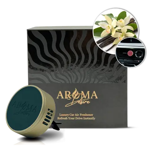 White Tea car air freshener gift — vent clip