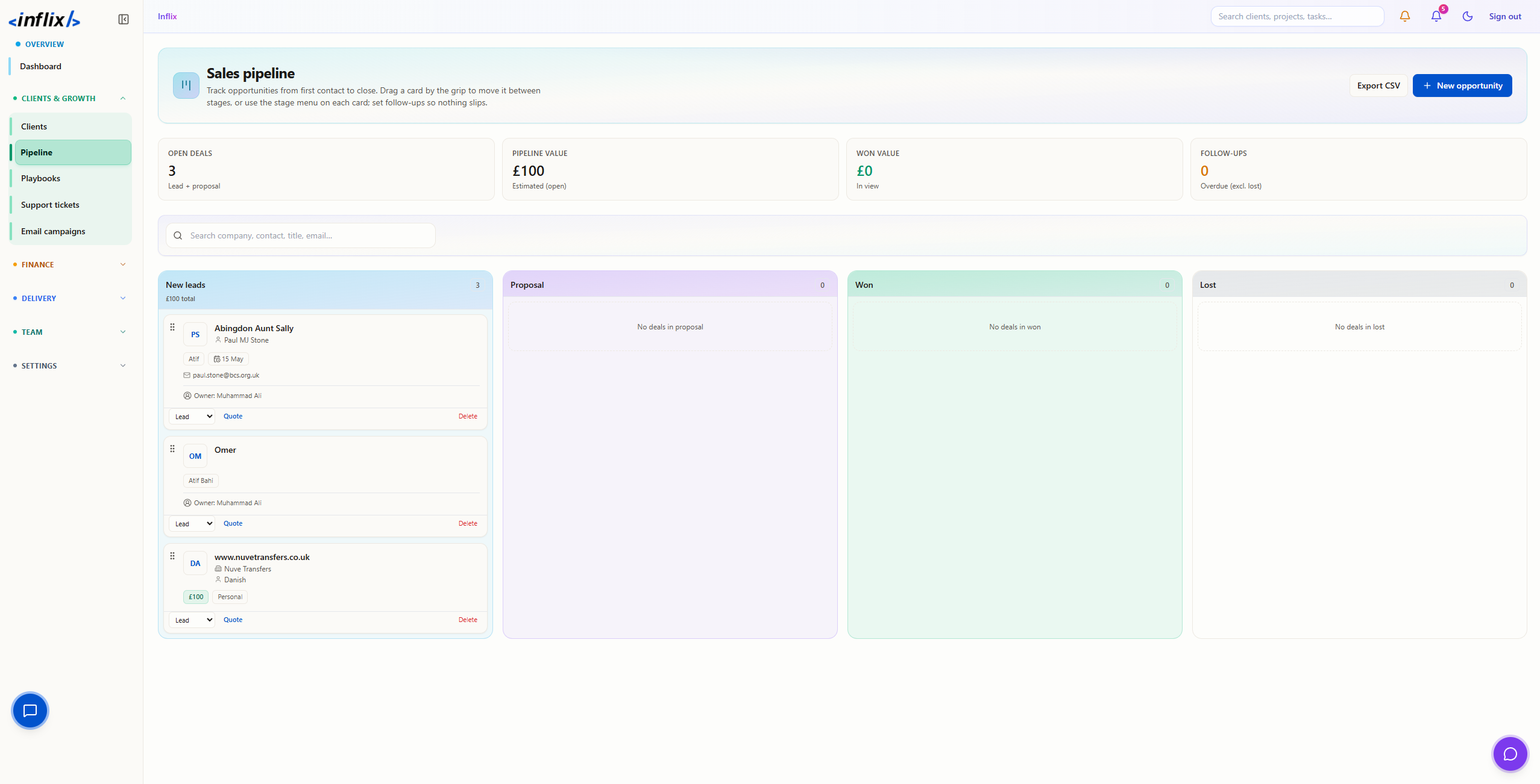 Flixhub CRM and sales pipeline