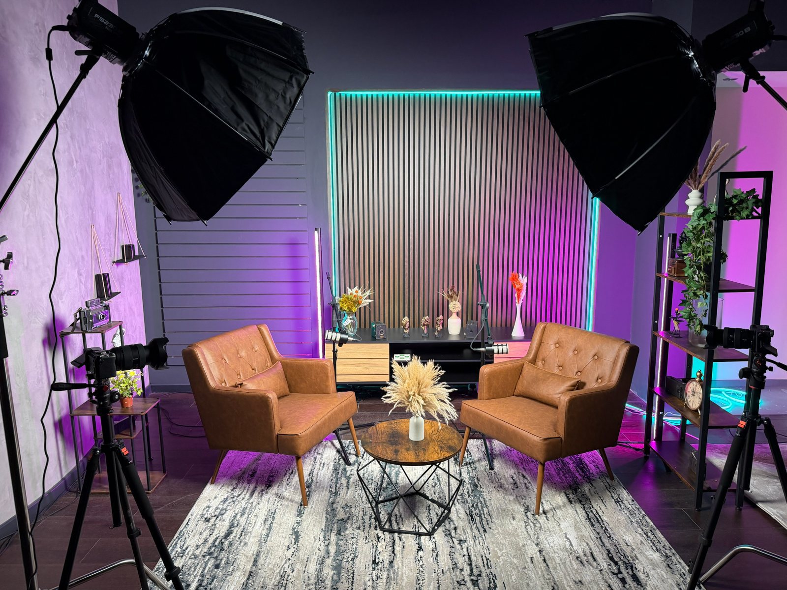 Podcast Studio Manchester — roundtable set