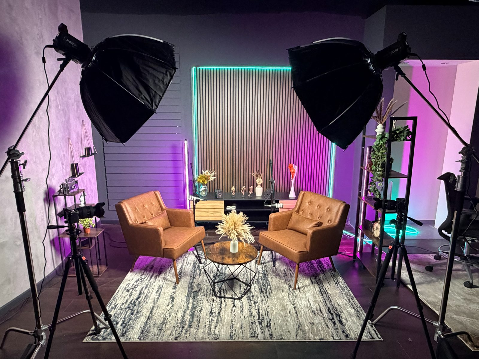 Podcast Studio Manchester — lounge set